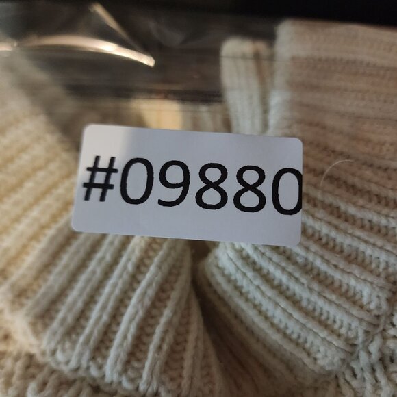 Universal Thread Sweater Womens XXL Cream Mock Neck Cable Knit Pullover - Picture 8 of 8